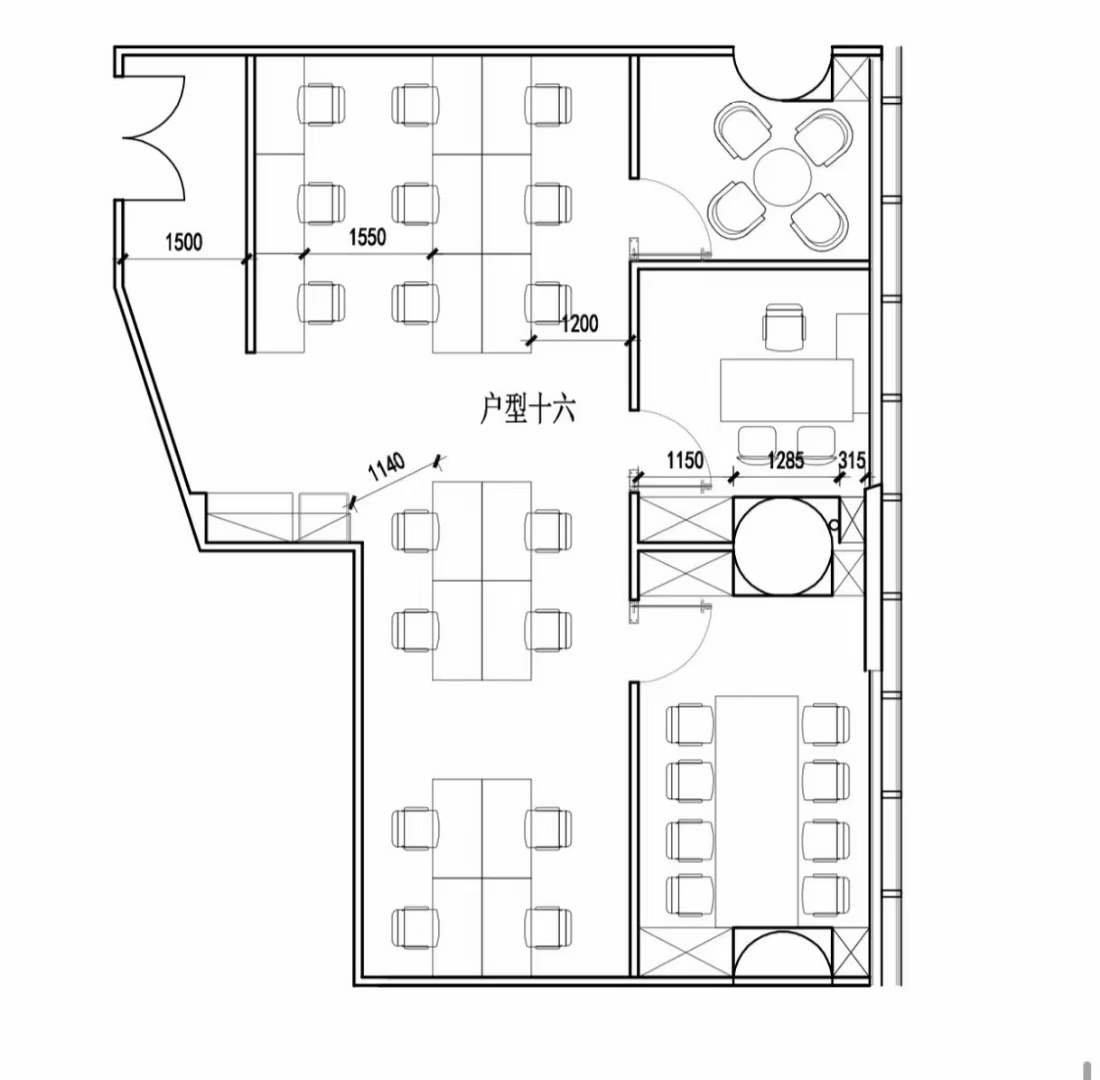 新梅联合广场出租216平带装修办公室